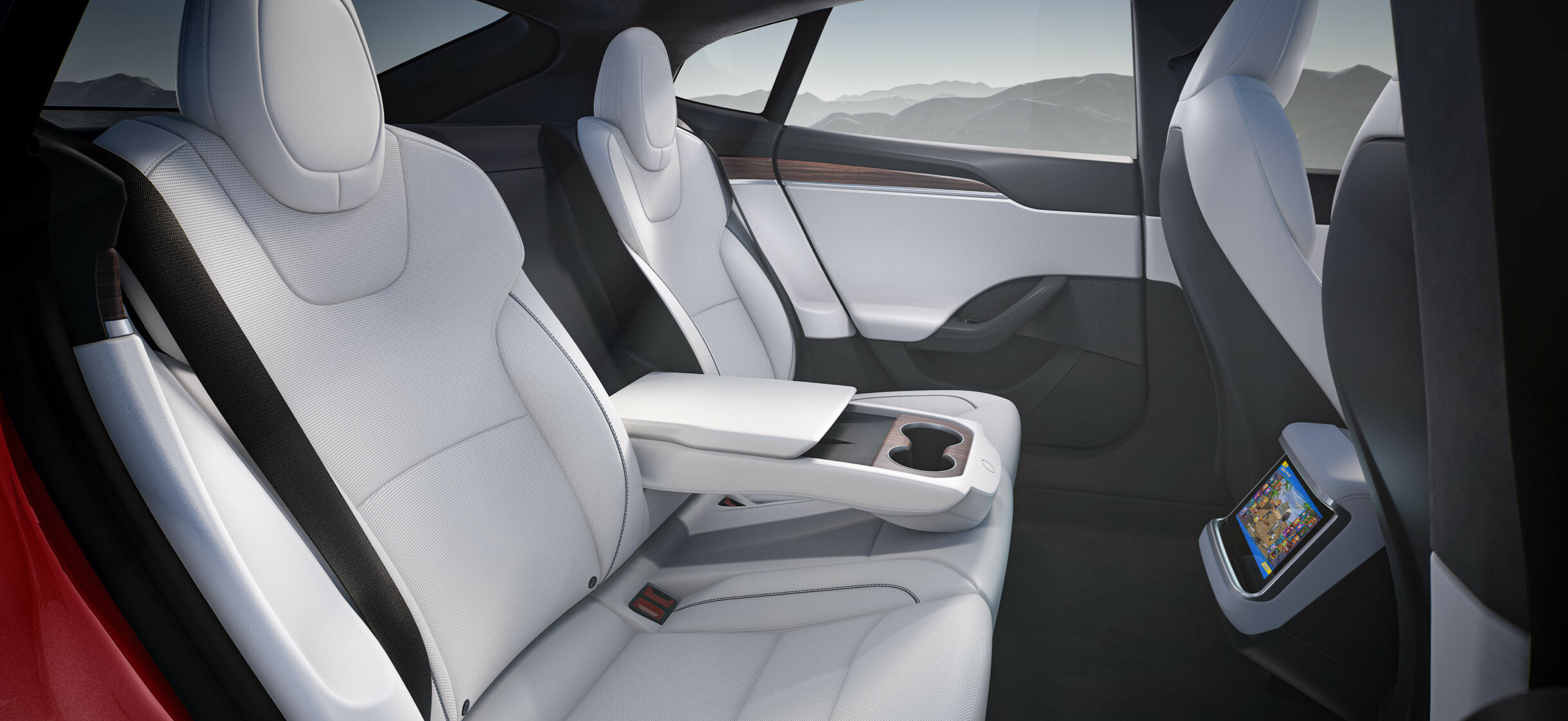 Model S interieur achterbank